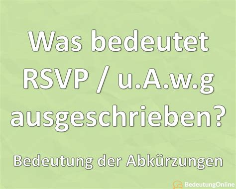 rsvpo|rsvp bedeutung.